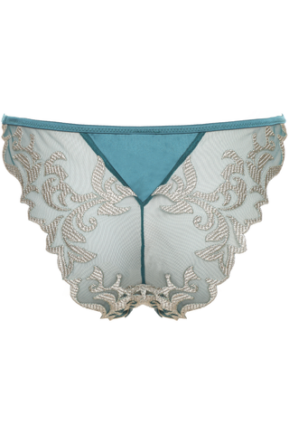Prelude Venus Teal Satin & Embroidery Brief