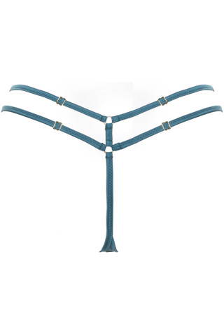 Prelude Venus Teal Thong - Luxury Embroidery Knickers