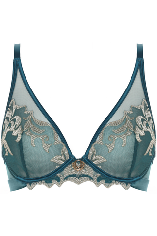Prelude Venus Teal Embroidery Wired Triangle Bra