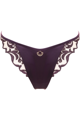 Prelude Venus Violet Satin & Embroidery Brief