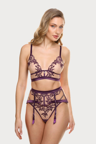Prelude Venus Violet Suspender Belt 