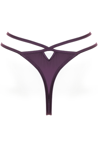 Prelude Venus Violet Tanga Thong - Luxury Embroidered Knickers