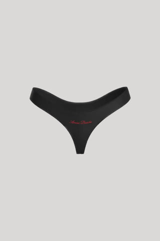 Scandale Dédicace Satin High Hips Thong Black