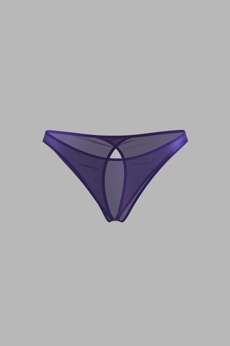 Scandale Show Me More Open Back Brief Purple