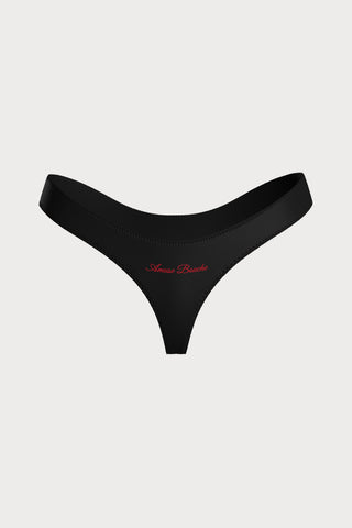 Scandale Dédicace Satin High Hips Thong Black