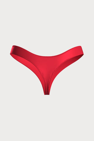 Scandale Dédicace Satin High Hips Thong Red
