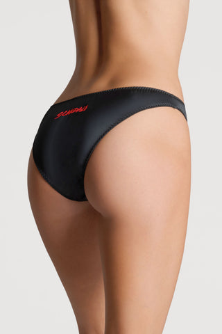 Scandale Dédicace Satin Logo Brief Black