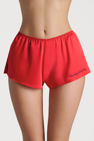 Scandale Dédicace Satin Shorty Red