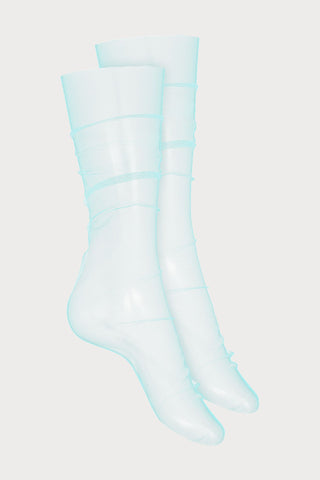 Scandale x Maison Close Celadon Sheer Tulle Socks - Naughty Knickers