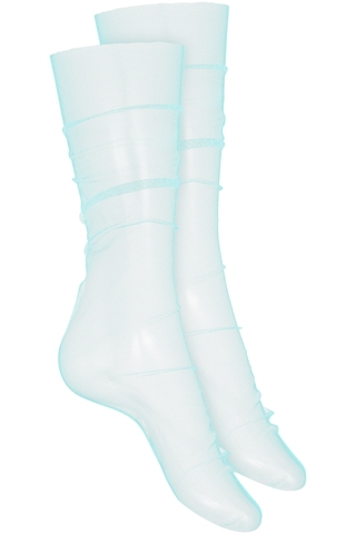 Scandale x Maison Close Celadon Sheer Tulle Socks - Naughty Knickers