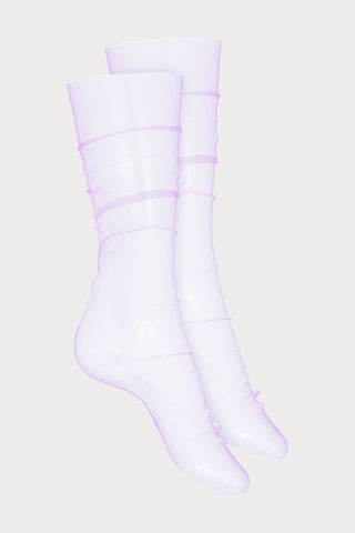 Scandale x Maison Close Lavender Sheer Tulle Socks - Naughty Knickers