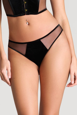 Scandale x Maison Close Rococo Black Open Brief - Naughty Knickers