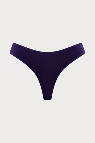 Scandale x Maison Close Rococo Purple Velvet Tanga - Naughty Knickers