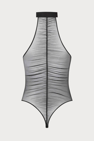 Scandale Nuit Fauve Halterneck Thong Bodysuit Black