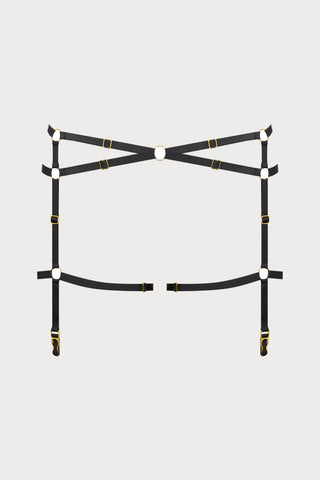 Scandale Parure Signature Open Suspender Shorty Black