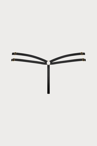 Scandale Parure Signature Open Thong Black