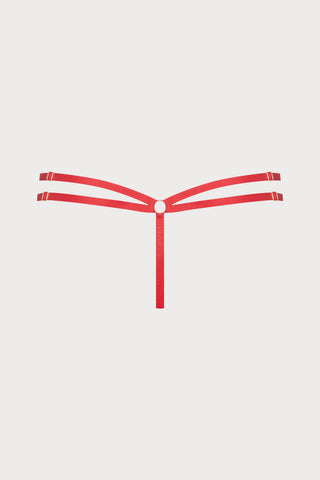 Scandale Parure Signature Open Thong Red