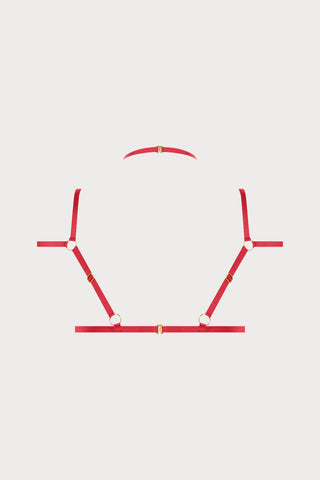 Scandale Parure Signature Shoulder Harness Red
