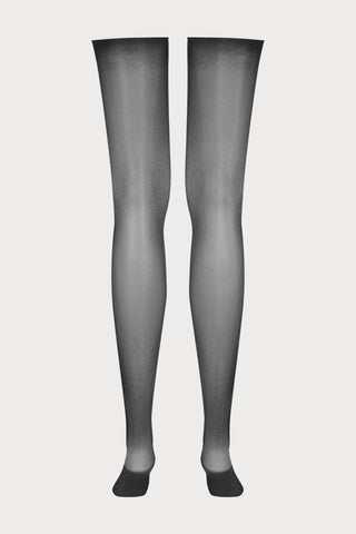 Scandale Cut & Curled Black Sheer Stockings