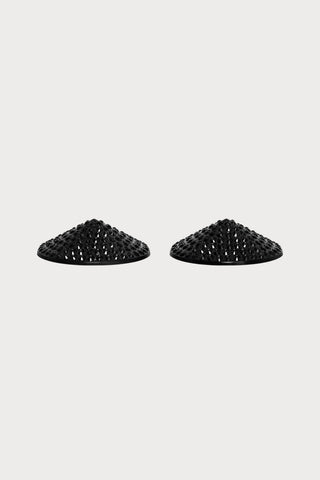 Scandale Strass Metal Nipple Covers Black