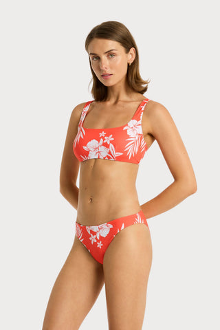 Aloha Cheeky Bikini Bottom in Flame