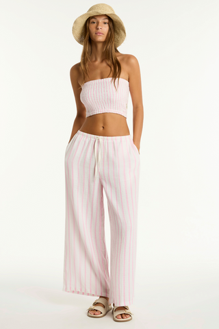 Sea Level Amalfi Pink Cotton Beach Bandeau Top