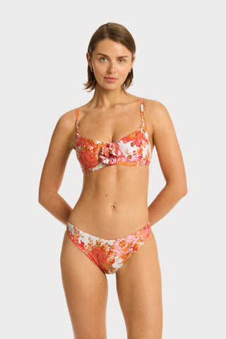 Daisyfield Balconette Bikini Top in Coral