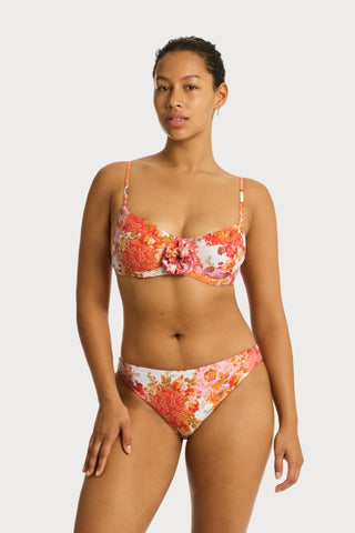 Daisyfield Balconette Bikini Top in Coral