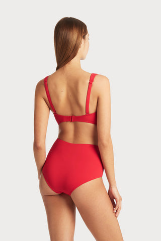 Eco Essentials Red Cross Front Bikini Top