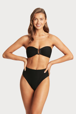 Honeycomb U Bar Multiway Bandeau Bikini Top