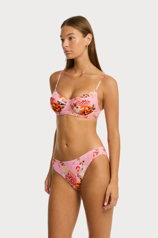 Rosewood Balconette Bikini Top in Pink