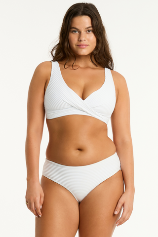 Sea Level Spinnaker Cross Front Bikini Top White