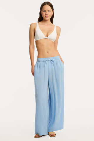 Sunset Cotton Blue Beach Pants