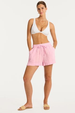 Sunset Cotton Pink Beach Shorts