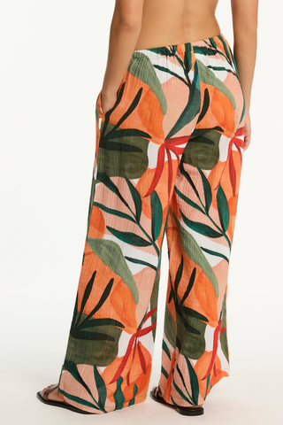 Sea Level Tropaluxe Cotton Beach Pants Khaki