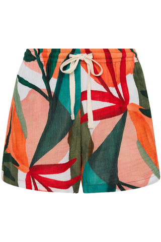 Sea Level Tropaluxe Cotton Beach Shorts Khaki