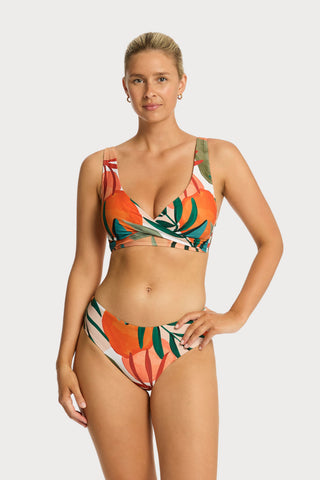 Tropaluxe Khaki Cross Front Bikini Top