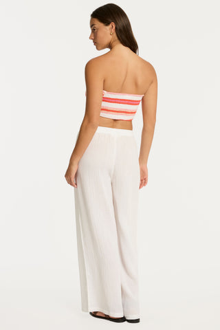 West Coast Coral Cotton Scarf Crop Top