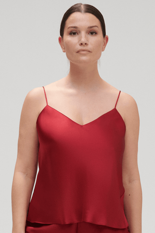 Simone Pérèle Dream Silk Camisole Tanga Red