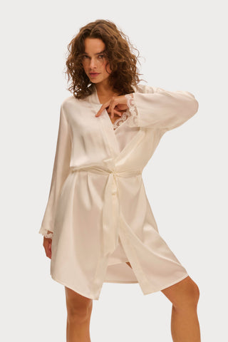 Simone Pérèle Love Me Natural Silk & Embroidery Kimono