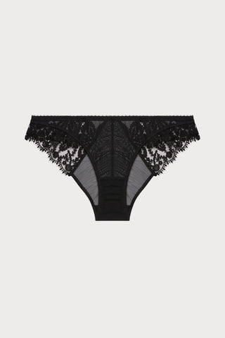 Précieuse Black Embroidery Brief