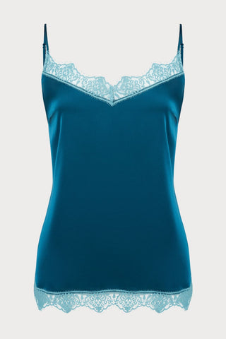 Simone Pérèle Satin Secrets Camisole Cyan Blue