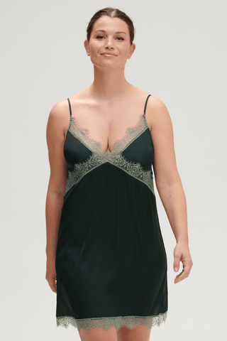 Simone Pérèle Satin Secrets Nightdress Kolsai Green