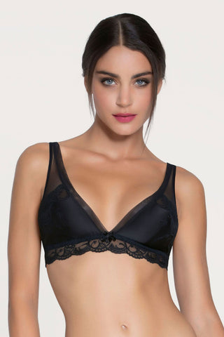 Lise Charmel Black Wireless Triangle Bra Splendeur Soie