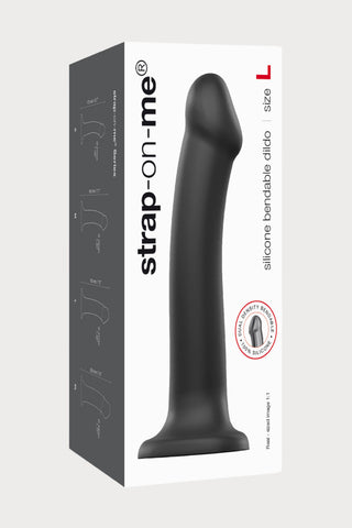 Black Double Density Bendable Dildo Large
