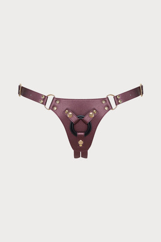Generous Aubergine Leatherette Harness