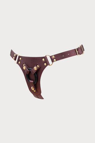 Generous Aubergine Leatherette Harness