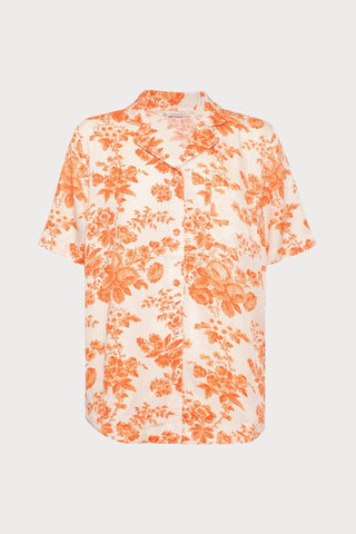 Wilda Short Sleeve Pyjama Shirt Orange