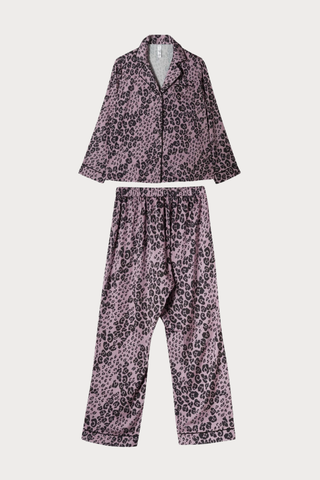 Wolf & Whistle Kaylee Animal Print Pyjama Set, Size UK 8 - Naughty Knickers