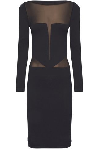 Wolford Venus Long Sleeve Midi Dress Black